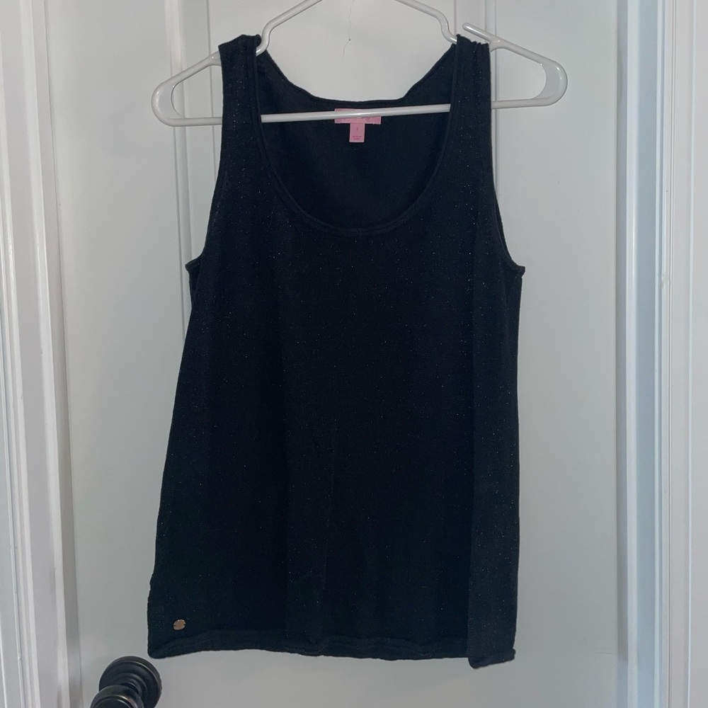 Lilly Pulitzer. Black sweater tank top S